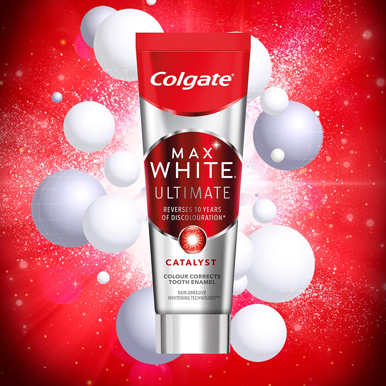 Colgate Max White Ultimate Radiance Whitening Toothpaste 75ml, 10X Whiter Teeth*, Instant Teeth Whitening Toothpaste^ - Image 3