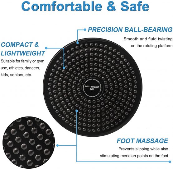 Sport Waist Twist Disc, Balance Board with Non-Slip Safety Platform, Aerobic Exercise Disc Exerciser Rotating Board, Fitness Waist Exercise Equipment - Image 4