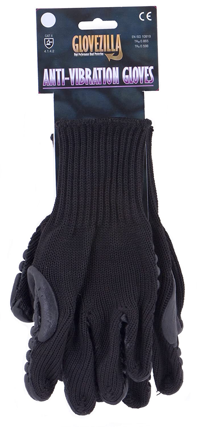 GLOVEZILLA ANTI-VIBRATION GLOVE BLACK XL, XL (Pack of 2) - Image 2