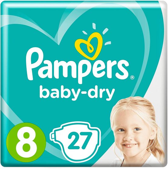 Pampers Baby-Dry Nappies Size 8 (27 Nappies)