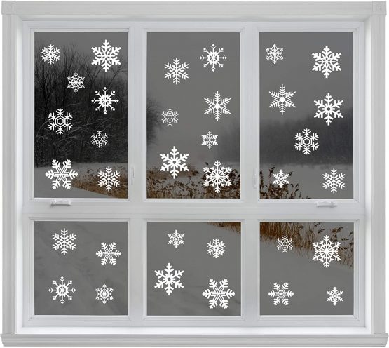 Articlings 42 Original Snowflake Window Clings | Fabulous Static PVC Stickers