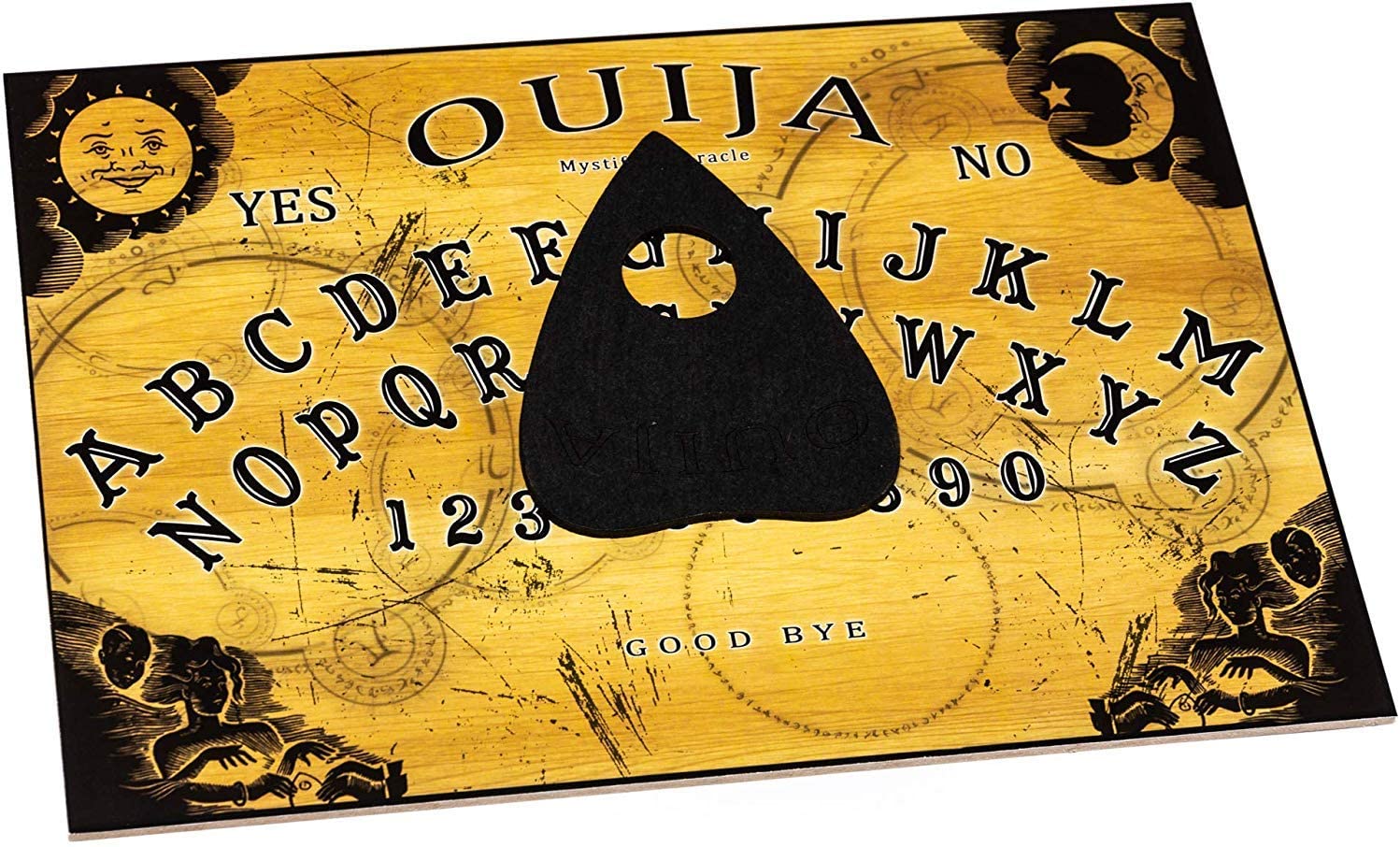 WICCSTAR Ouija Board game with Planchette and detailed instruction for Spirit Hunt, Orange, 14 years