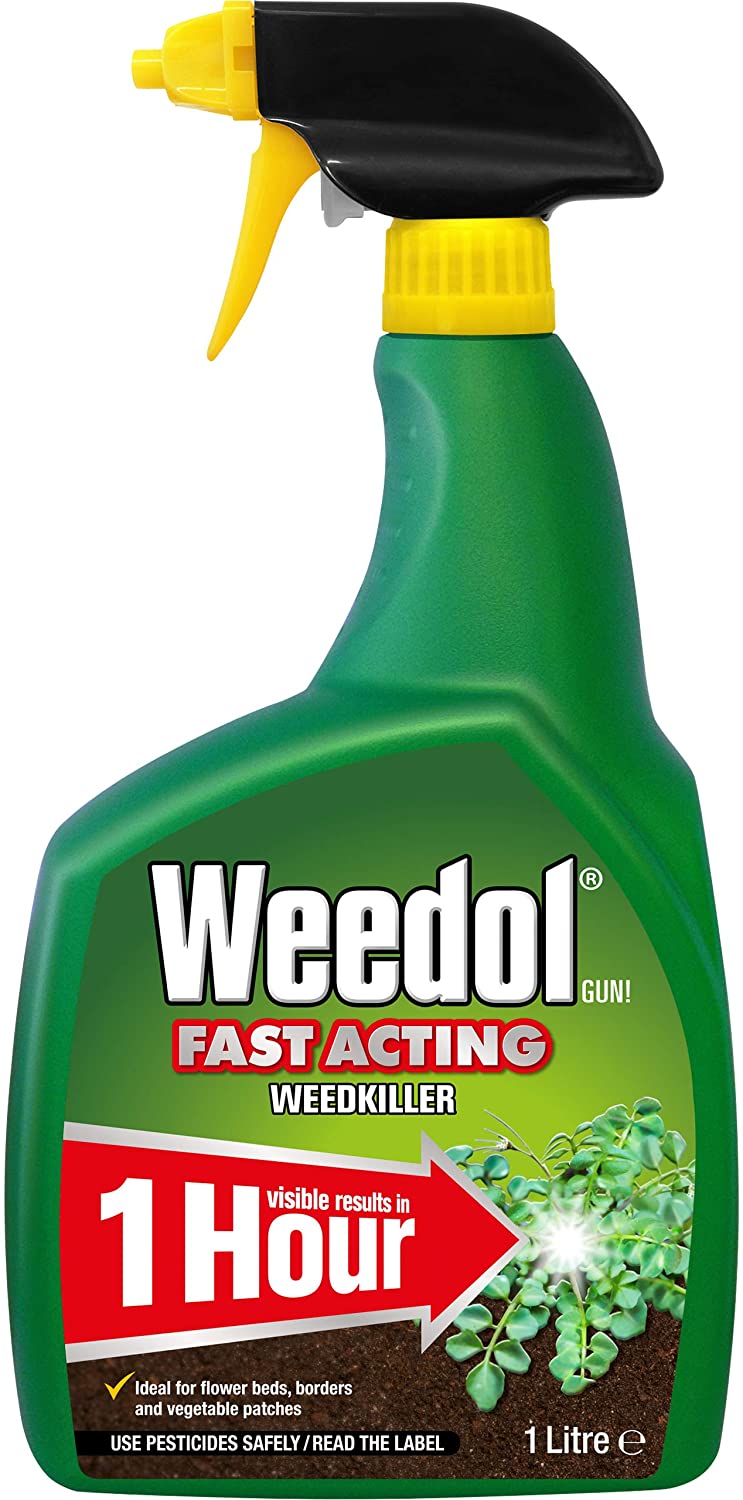 Weedol 015001 Fast Acting Weedkiller, 1 Litre Spray Gun, Multicolored