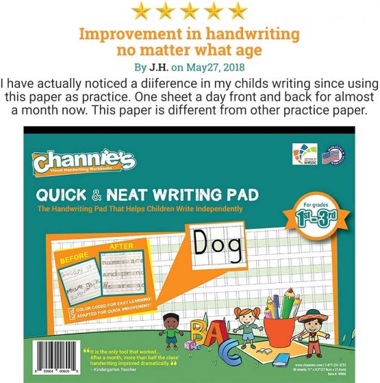 Channie's PHG6 Visual Handwriting Worksheet for 1st - 3rd Grade | Handwriting Simplified! Most Visual Handwriting Learning Workbook Worksheet for Summer School Summer Bridge - Image 2