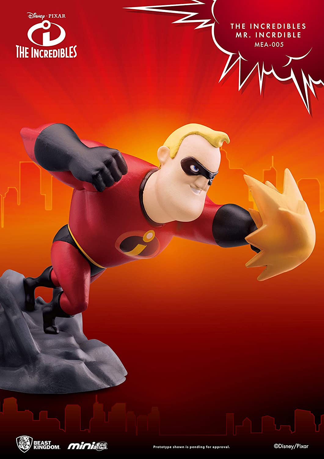 Beast Kingdom The Incredibles: Mea-005 Mr. Incredible Mini Egg Attack Statue, Multicolor, Small - Image 3