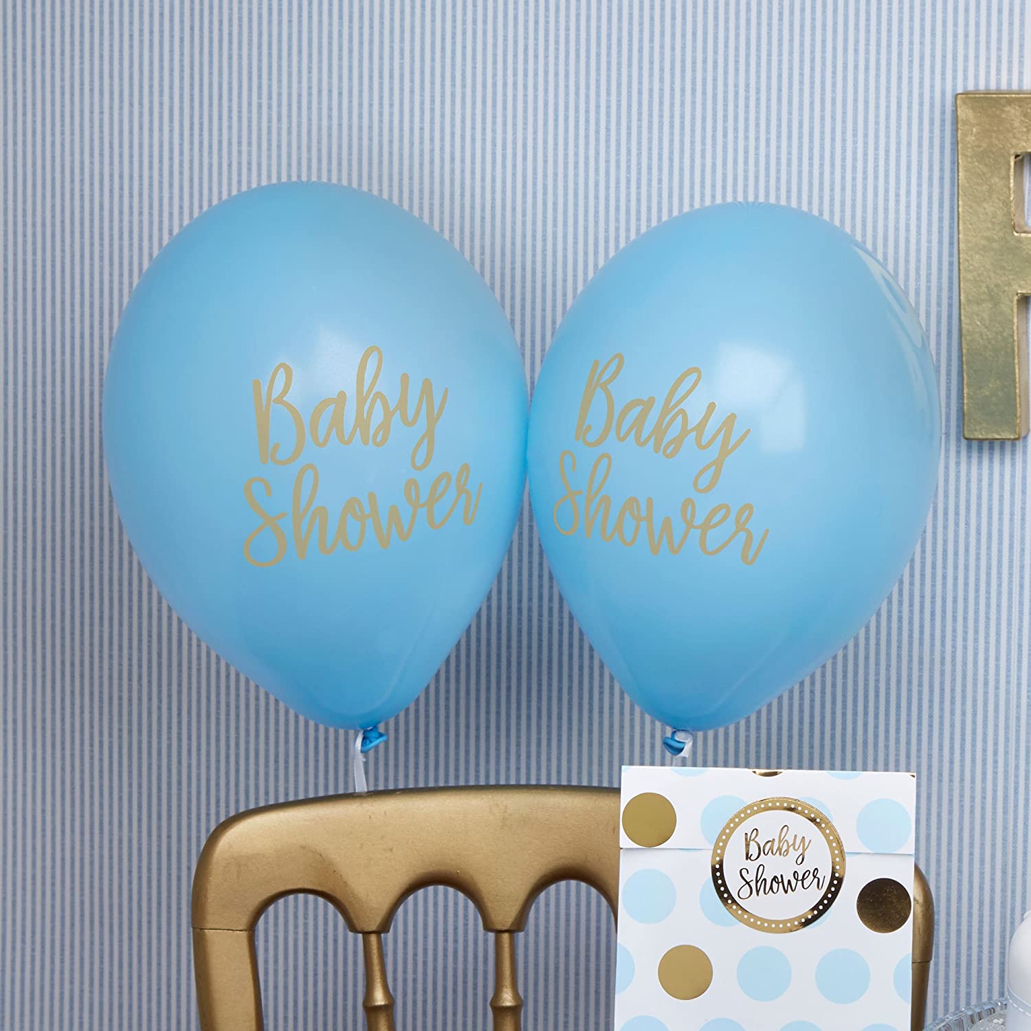 Neviti Pattern Works - Balloons - Baby Shower Blue, Pack of 8, 10 x 3 x 0.2 cm - Image 2