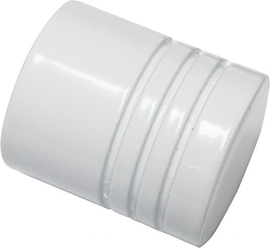 Gardinia Endpin Ø 20 mm, Metal, White, Cylinder