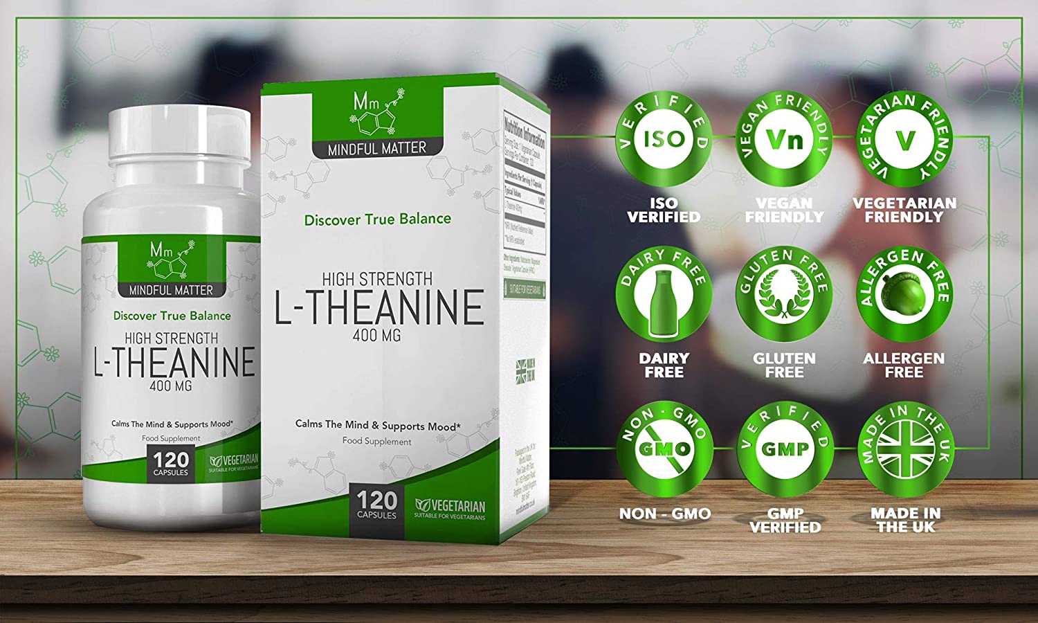 MM L Theanine, White, 120 count (Pack of 1) - Image 3