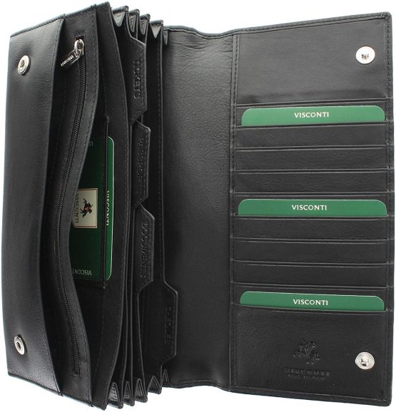 Visconti Leather Travel Organiser Wallet RFID Blocking 1179 Black - Image 3