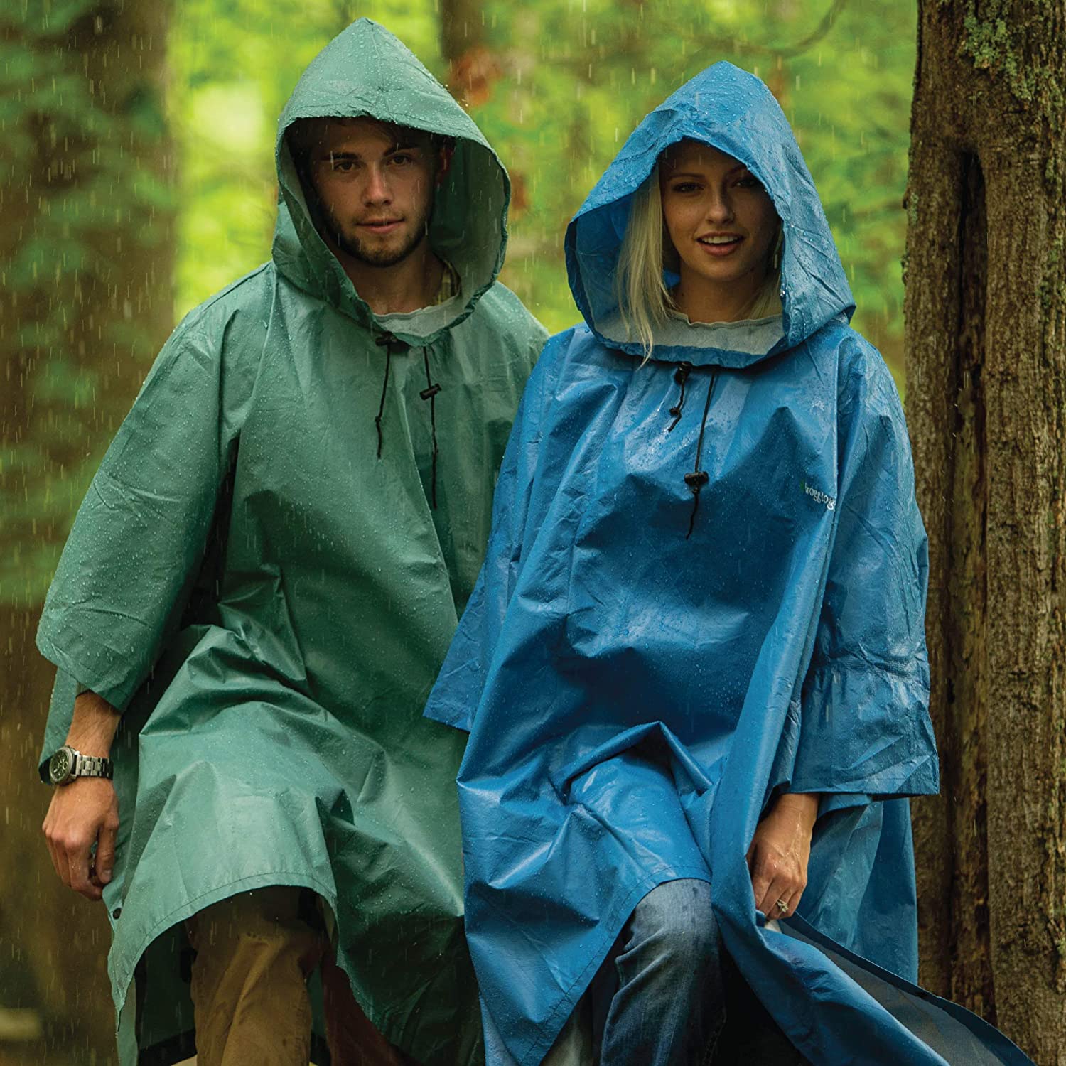 FROGG TOGGS Men's Ultra-lite2 Waterproof Breathable Poncho raincoats, Blue, One Size UK - Image 4