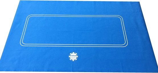 180cm by 90 BLUE POKER CASINO FELT BAIZE LAYOUT - TEXAS HOLDEM - Image 2