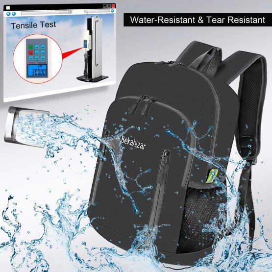 Bekahizar 20L Ultra Lightweight Backpack Foldable Hiking Daypack Rucksack Water Resistant Travel Day Bag for Men Women Kids Outdoor Camping Mountaineering Walking Cycling Climbing - Image 4