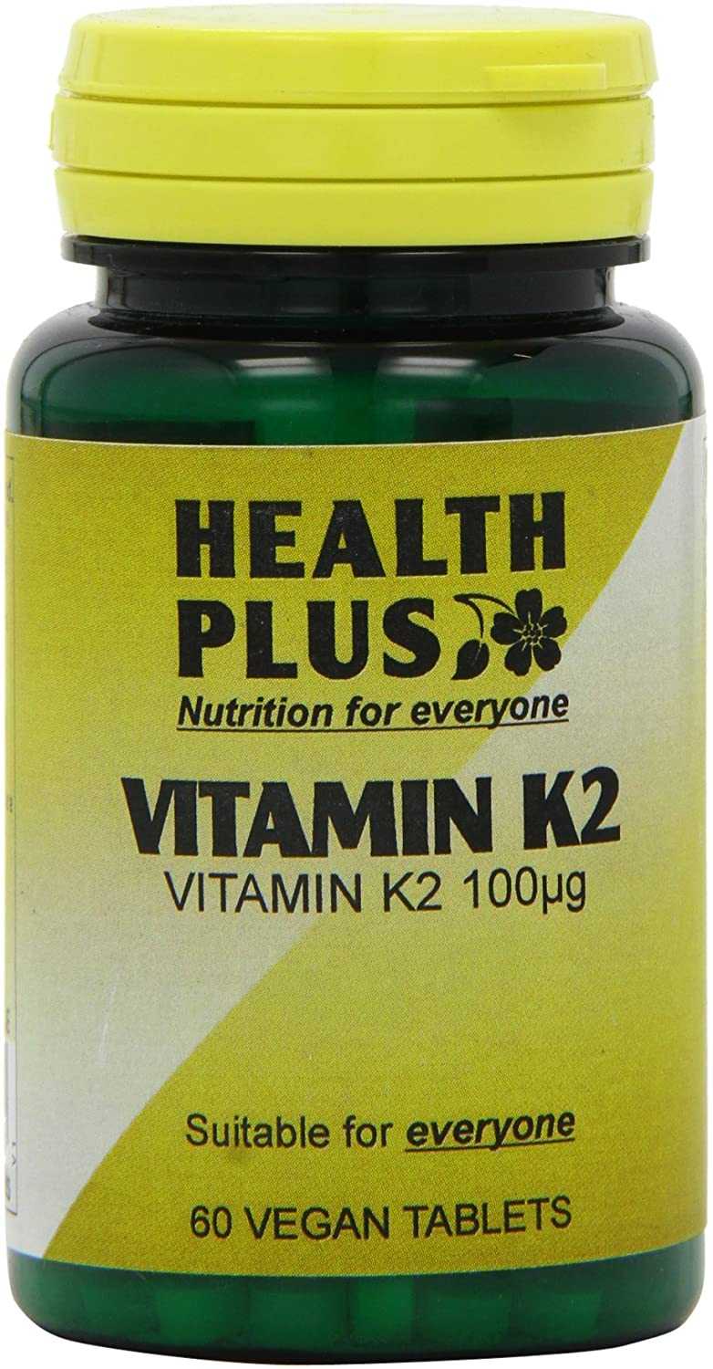 Health Plus Vitamin K2 100µg Joint and Bone Health Supplement - 60 Tablets, 60 count (Pack of 1)