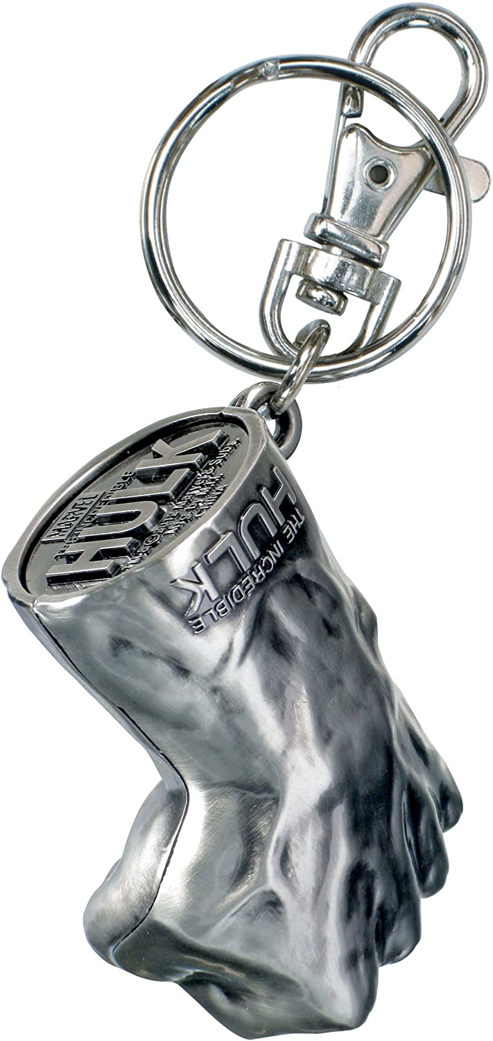 MONOGRAM Marvel Hulk Fist Pewter Key Ring, Silver