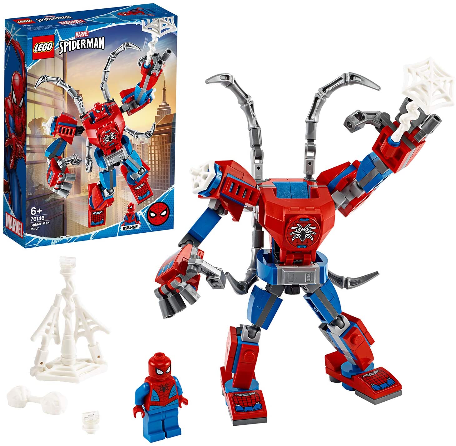 LEGO 76146 Super Heroes Spider-Man Mech, Multi-color
