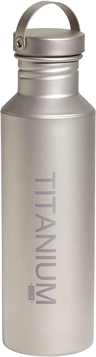 Vargo Titanium Water Bottle with Ti Lid, Black, 651 ml