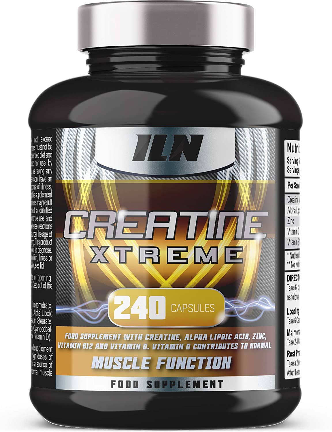 Iron Labs Nutrition Creatine Capsules, 4,200mg per Serving x 40 Servings, Creatine Monohydrate Enhanced with ALA
