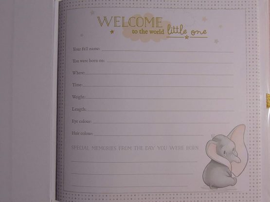 Disney Dumbo My 1st First Year New Baby Memory Record Book Gift - Image 3