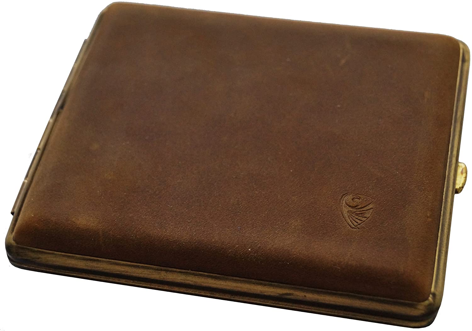 GERMANUS Cigarette Case: "Wild Bull", Made in Germany, 100 mm Length, for 80 mm - 100 mm Cigarettes, Brown, 100 mm , 80 mm , 85 mm - Image 4