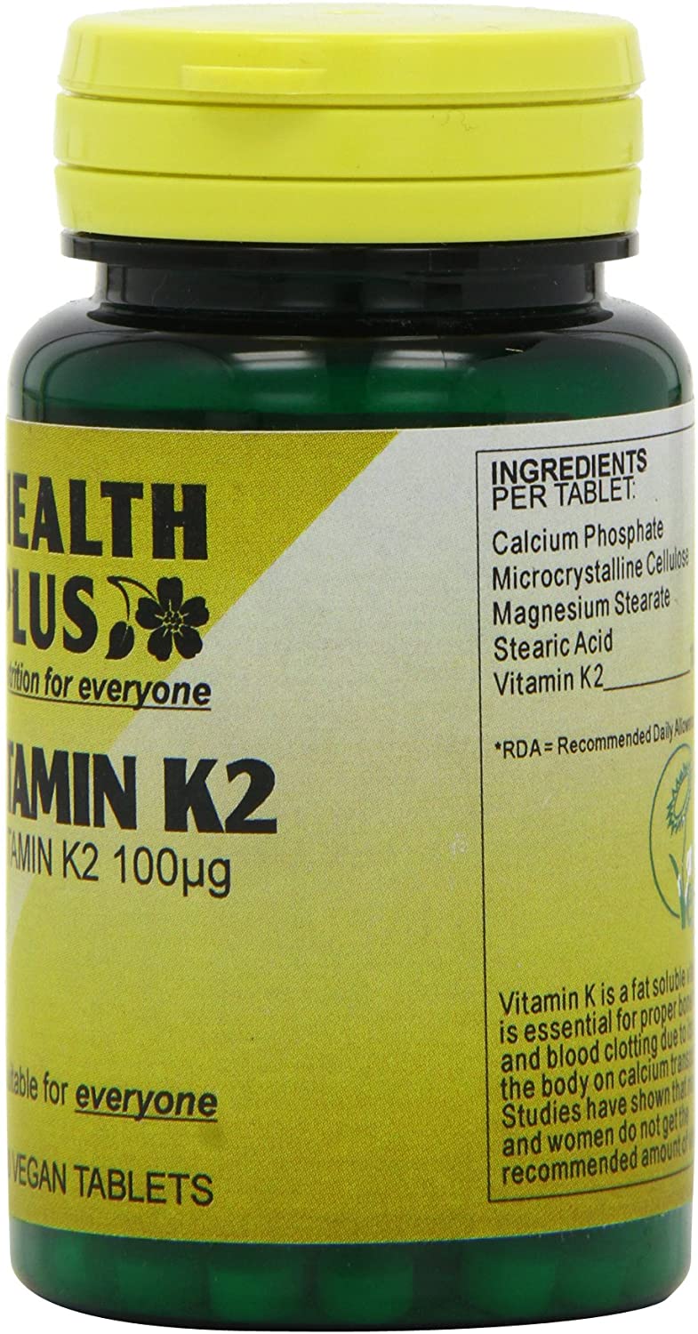 Health Plus Vitamin K2 100µg Joint and Bone Health Supplement - 60 Tablets, 60 count (Pack of 1) - Image 2
