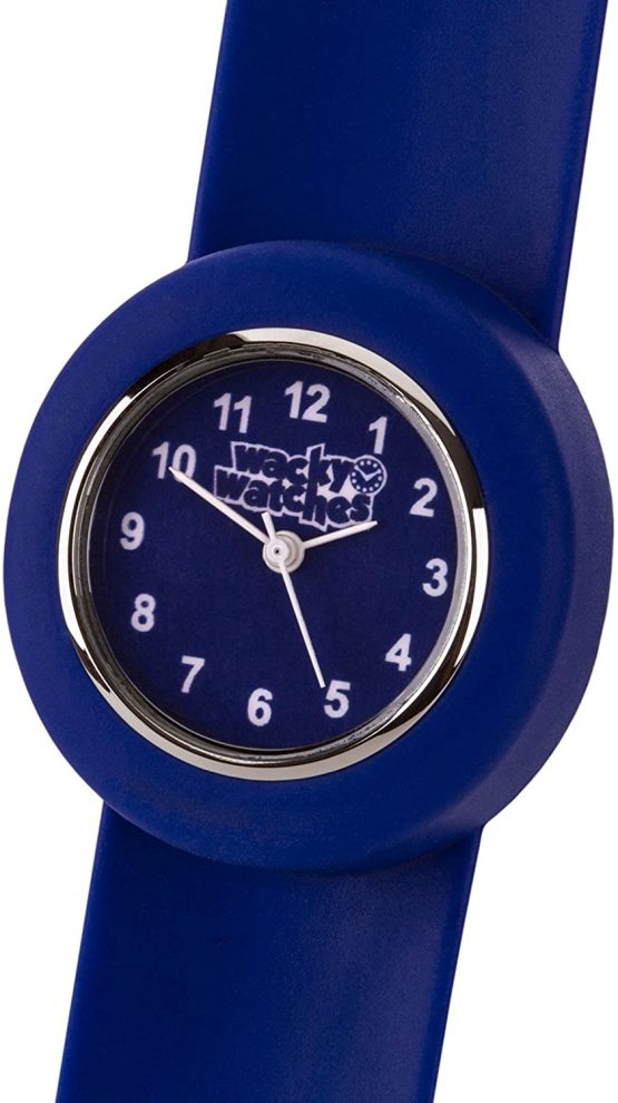 Popwatch Blue Colour Wacky Watch ® Slap Strap Fast Fit Kids Childrens Silicone Band Unisex Instant Fit Any Size - Image 4