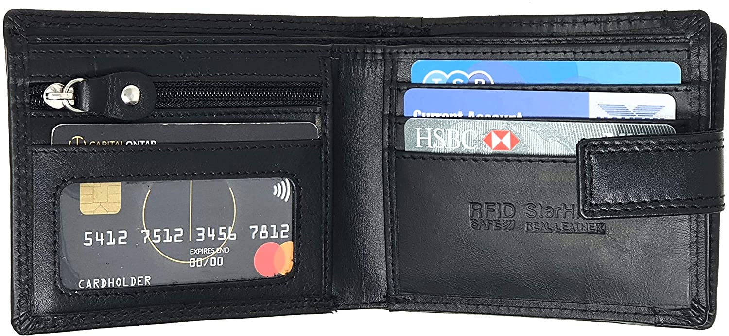 STARHIDE Wallets Men RFID Blocking, Genuine Leather Wallet - Image 4