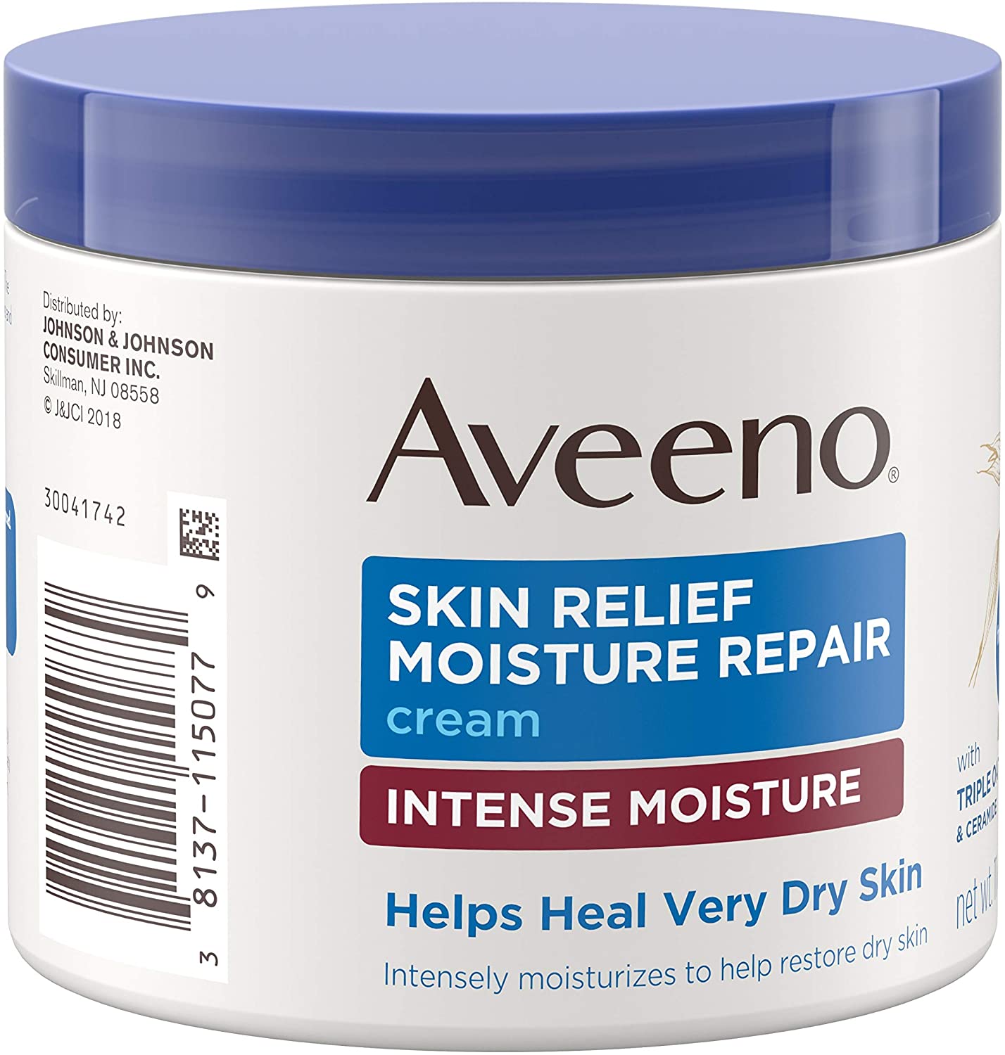 Aveeno Skin Relief Intense Moisture Repair Cream with Triple Oat Complex, Ceramide & Rich Emollients - Image 3
