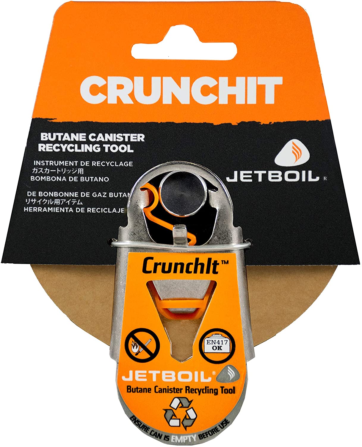 Jetboil Crunchit - Gas cannister recycling accessory, Orange - Image 2