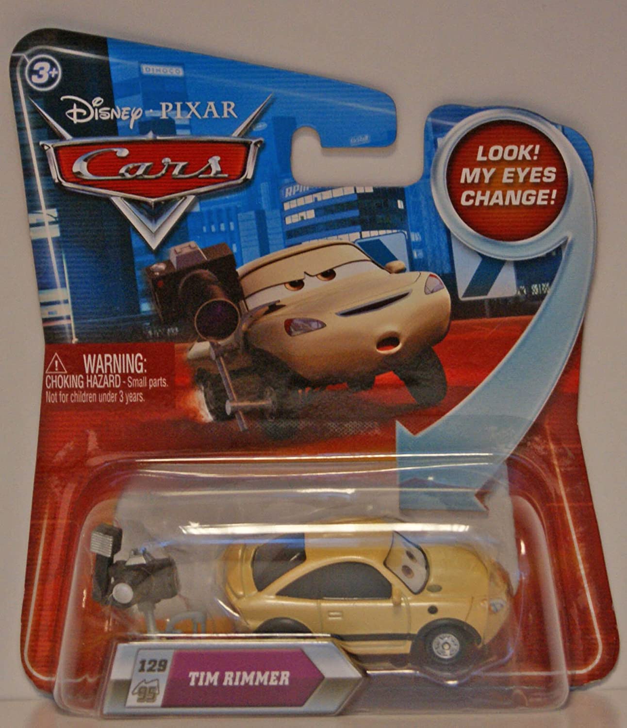 Disney / Pixar CARS Movie 155 Die Cast Car with Lenticular Eyes Series 2 Tim Rimmer, Beige, Hellgelb
