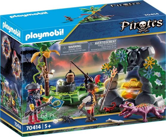 Playmobil Pirates 70414 Pirate Island with Treasure, for Children Ages 5+