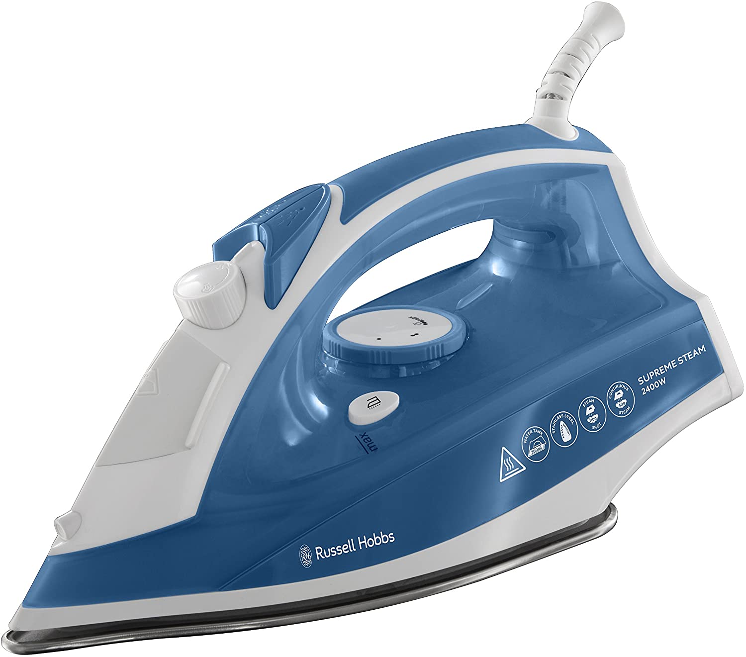 Russell Hobbs Supreme Steam Iron, Powerful vertical steam function, Non-stick stainless steel soleplate