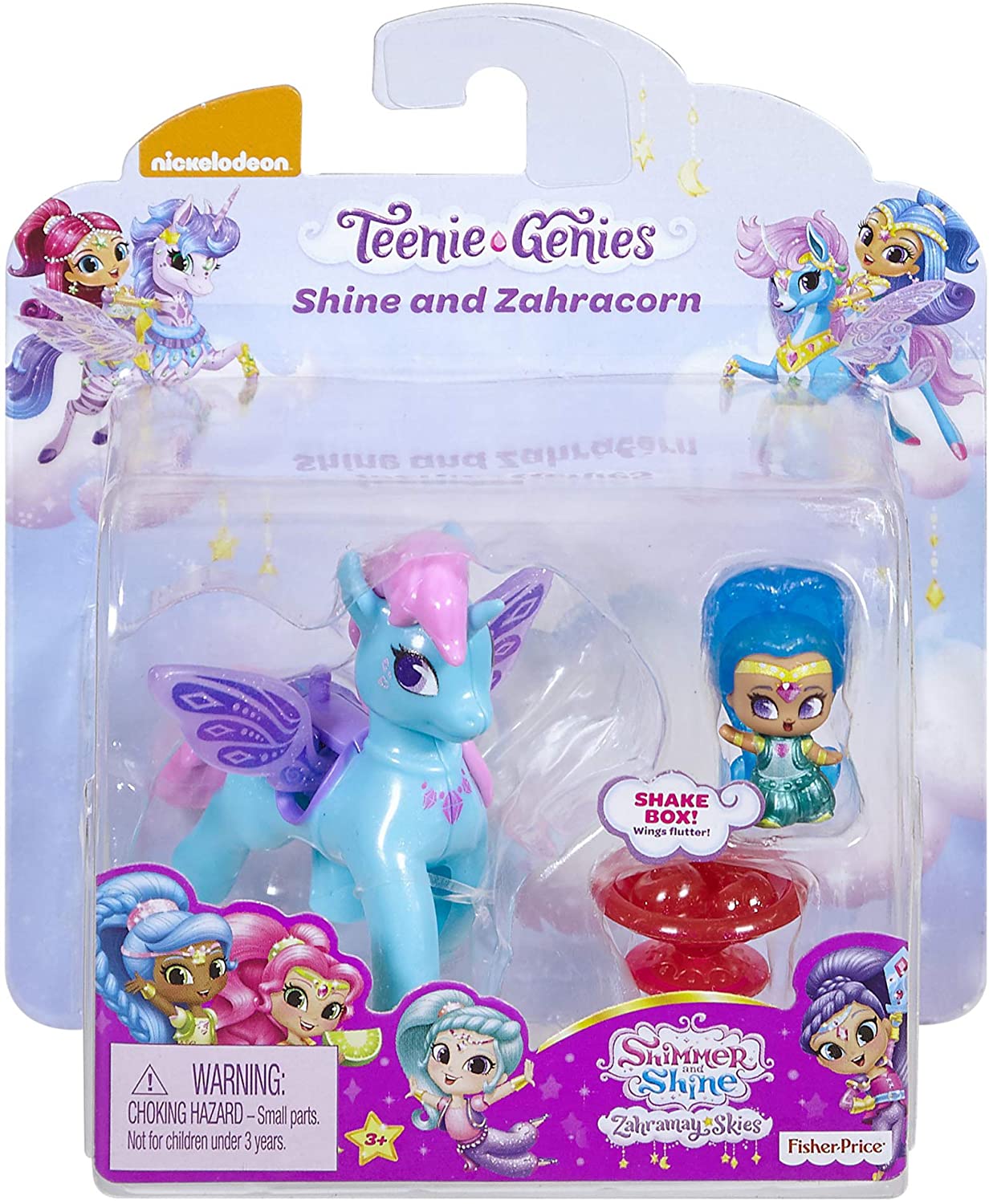 Fisher-Price Nickelodeon Shimmer & ShineTeenie Genies, Shine and Zahracorn, Multicolor, 2.3622 inches - Image 3