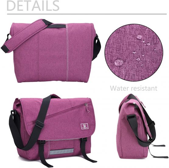 OIWAS Messenger Bags for Men Waterproof Mens Satchel Shoulder Bag Fits up to 15.6 Inch Laptop for School,Travel,Work Black - Image 3