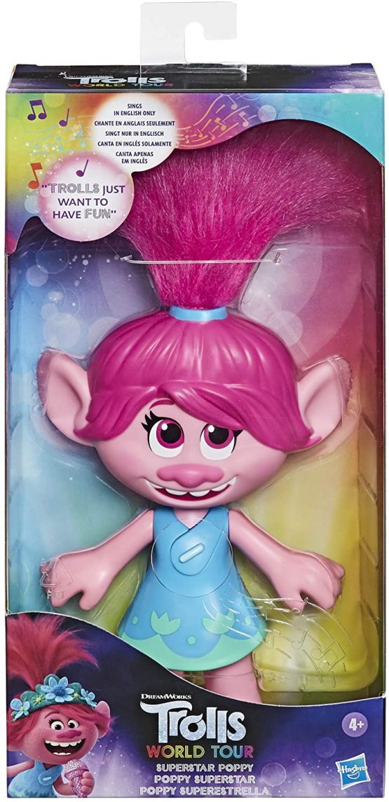 DreamWorks Trolls World Tour Superstar Poppy Doll, Sings Trolls Just Want to Have Fun, Singing Doll, Toy for Kids 4 and Up - Image 2