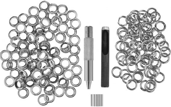 Grommet Tool Kit, Grommet Setting Tool and 100 Sets Grommets Eyelets with Storage Box (1/ 2 Inch Inside Diameter) - Image 4