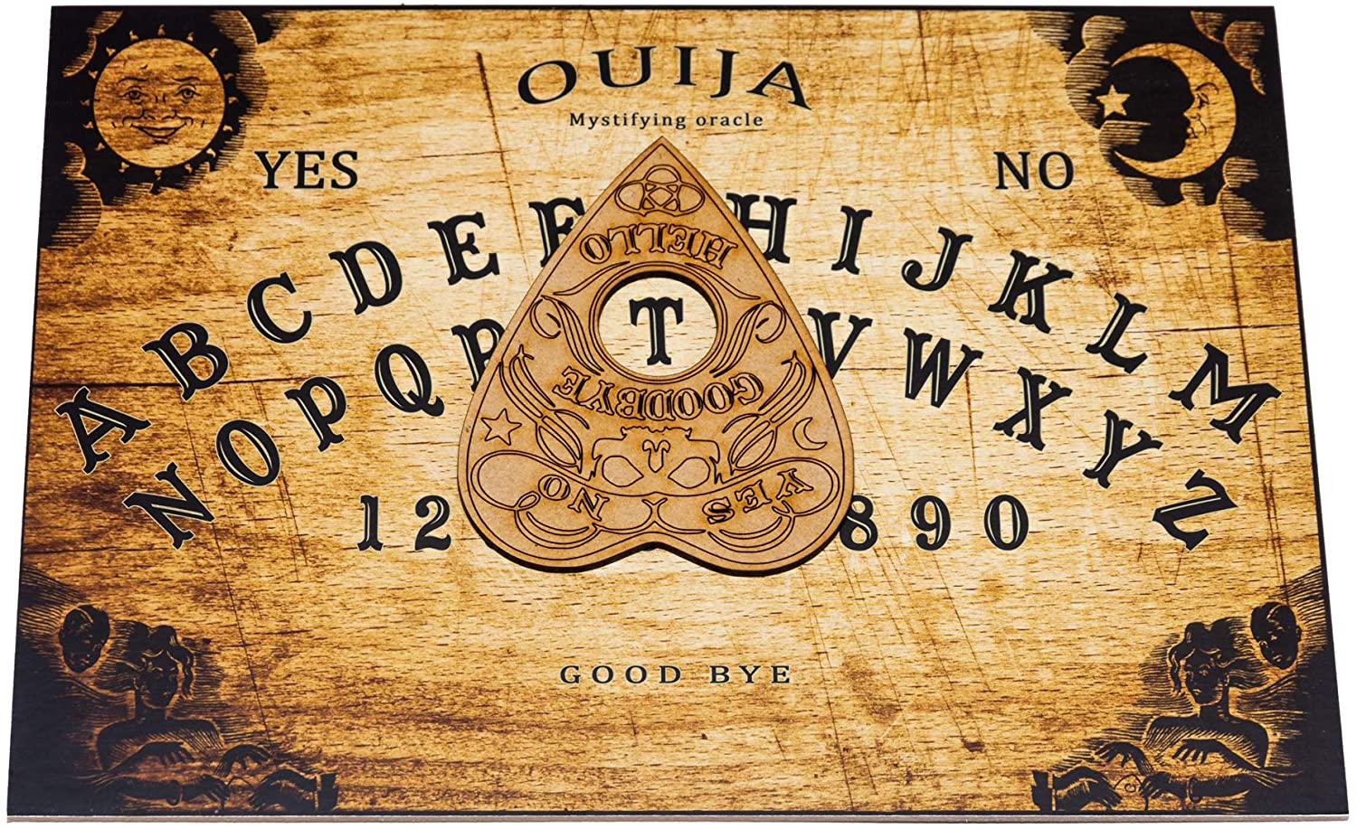 Ouija Spirit Board game with Planchette and detailed instruction for Spirit Hunt, Multicolor, A4
