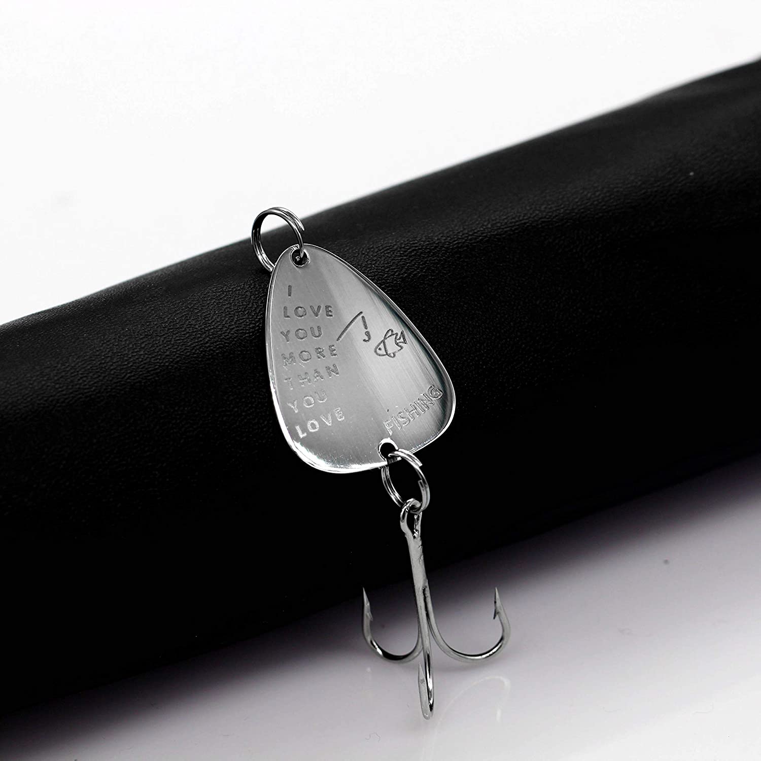 Uloveido Christmas New Year Gift Stainless Steel Treble Fish hooks Fishing Circle Hooks with Gift Box for Men Husband Dad Y578 (To lover-I love you more than you love) - Image 4