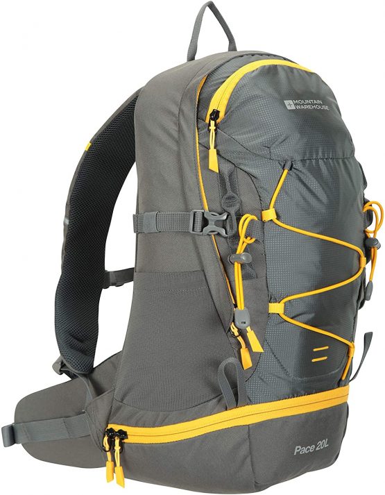 Mountain Warehouse Pace 20L Rucksack - Hydration Compatible Backpack, Airflow Back System Rucksack, Packaway Rain Cover - Bag for Travelling, Hiking, Camping - Image 2