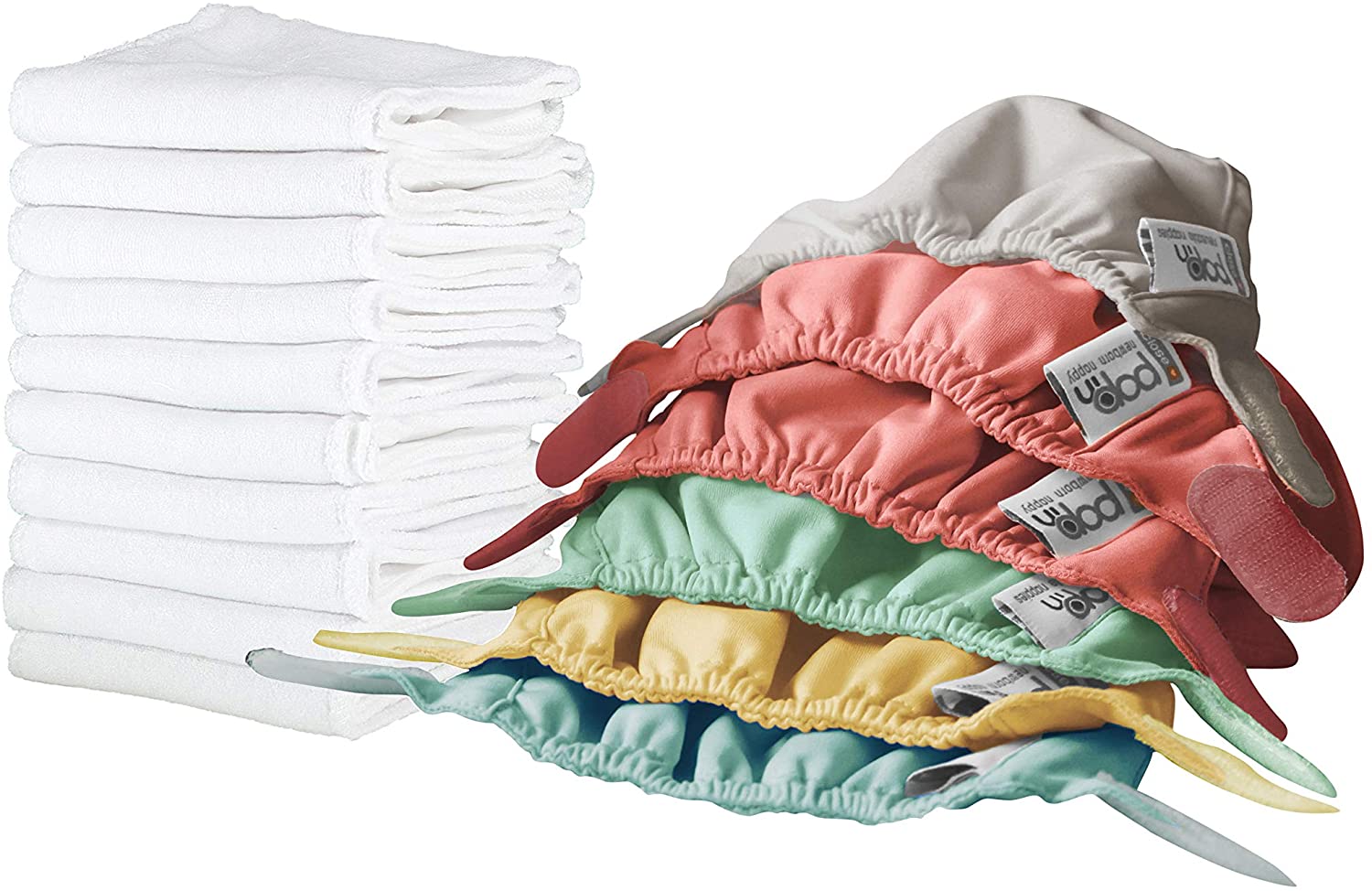 Close Parent Pop-in Bamboo Nappy Box, Quick Drying and Fast Wicking Newborn Baby Reusable Nappies