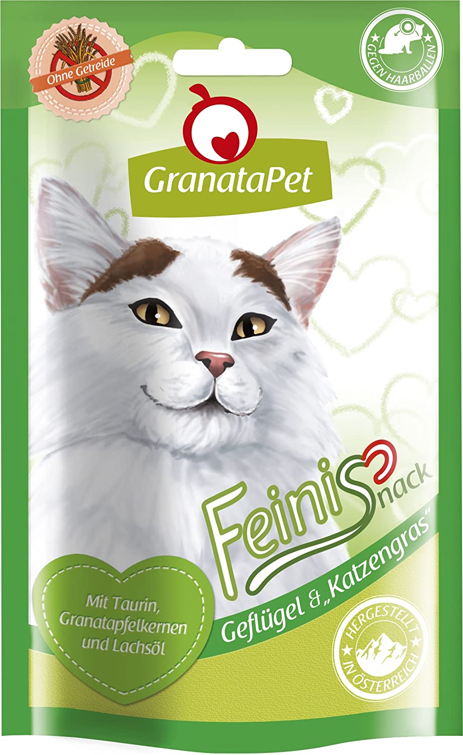 FeiniSnacks Cat Snack Chicken and Cat Grass Pack of 6 x 50 g, 50 g (Pack of 6)