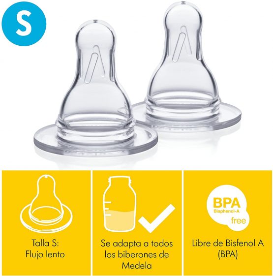 Medela Slow Flow Breast Milk Bottle Teats - Pack of 2 BPA-Free Spare Teats Made for Use with Medela Baby Bottles - Image 4