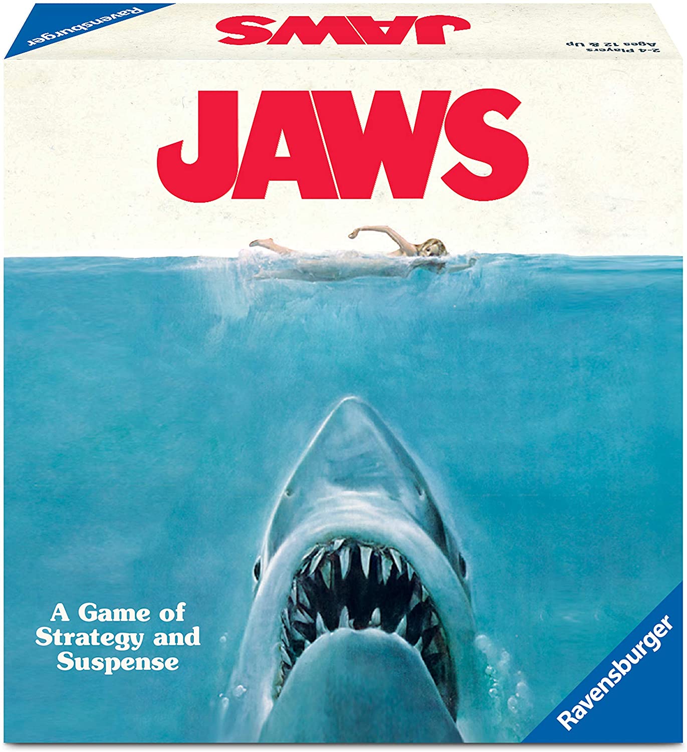Ravensburger Jaws Immersive Strategy Board Games for Adults and Kids Ages 12 Years Up - 2 to 4 Players, White