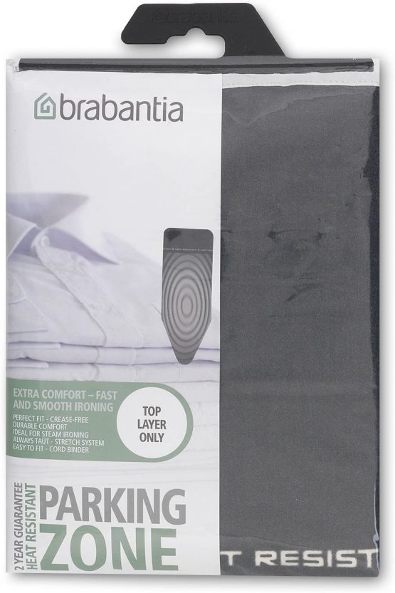 Brabantia Size D (135 x 45cm) Replacement Ironing Board Cover with Heat Resistant Parking Zone & Durable 2mm Foam Layer (Titan Oval) Easy-Fit, 100% Cotton - Image 3