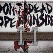 Walking Dead Dont Open Strap Buttoned Grey ID & Card Bi-Fold Wallet