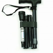 Drive Height Adjustable Black Lightweight Folding Walking Stick with Plastic Latex Free Handle