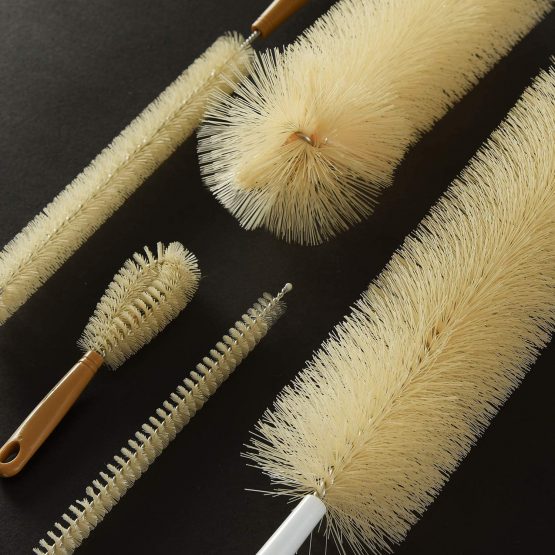 ALINK 5-Pack Bottle Brush Cleaner Set - Long Bamboo Handle Water Bottle Straw Cleaning Brush for Washing Narrow Neck Beer Wine Decanter, Baby/Sports Bottle, Kombucha,Thermos, Contigo, HydroFlask - Image 3