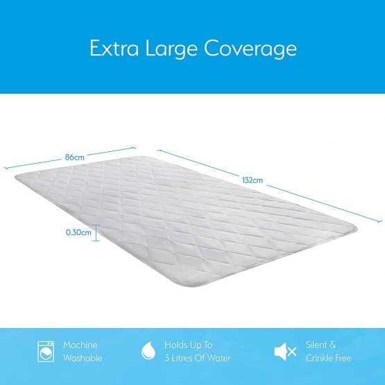 Waterproof bed pad by GuardedSleep | Premium quality washable bed wetting sheet for adults or children with incontinence | Suitable for double and single size beds | Slip resistant | Discreet White - Image 3