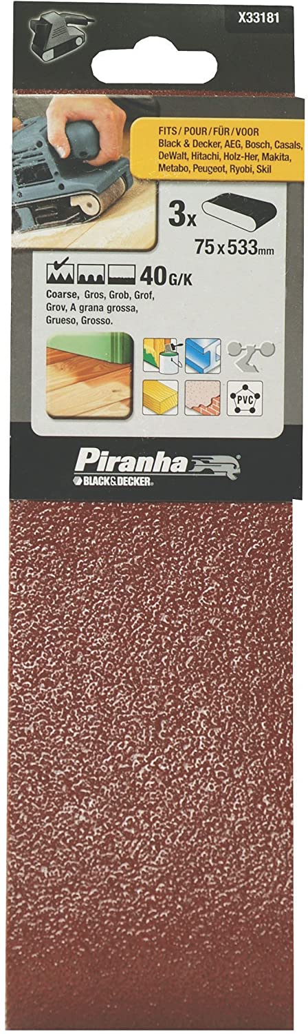 Piranha 40 g Sanding Belt, 75 x 533 mm