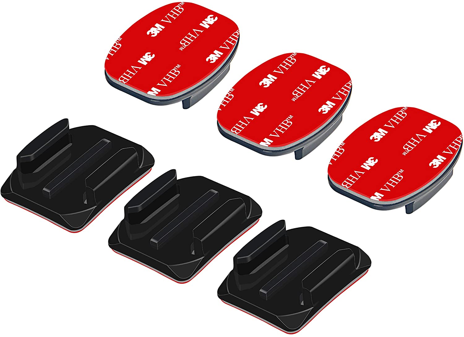 Sametop Helmet Adhesive Mounts Sticky Pads Flat Curved 3M Mount Compatible with GoPro Hero 13 12 11 10 9 8 7 6 5 Session DJI Action Cameras (6 Packs) - Image 2