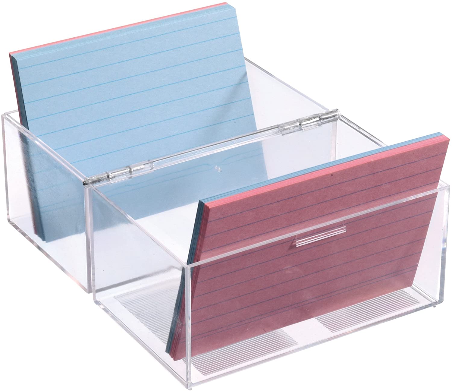 Herlitz 1907021 Plastic Index Card Box A7 for 300 Cards, Clear, Empty - Image 2